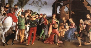 La Adoración de los Magos Oddi altar del maestro renacentista Rafael Pinturas al óleo